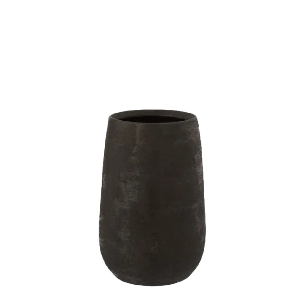 Vase en céramique noir mat
